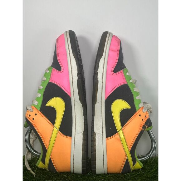 Nike Dunk Low 310569-071 Neon Multicolor Pink Green Orange Sneakers Size 7Y/Wome - Picture 8 of 11